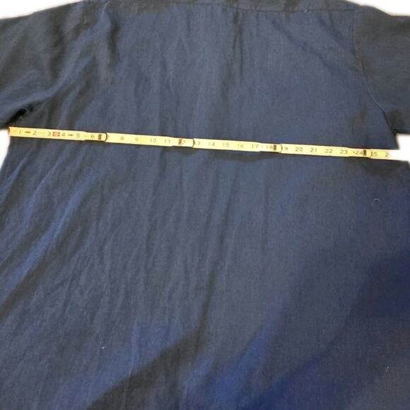 Dickies Navy Short Sleeve Button Work Uniform Shirt XXL Cotton Polyester Blend - Picture 6 of 8